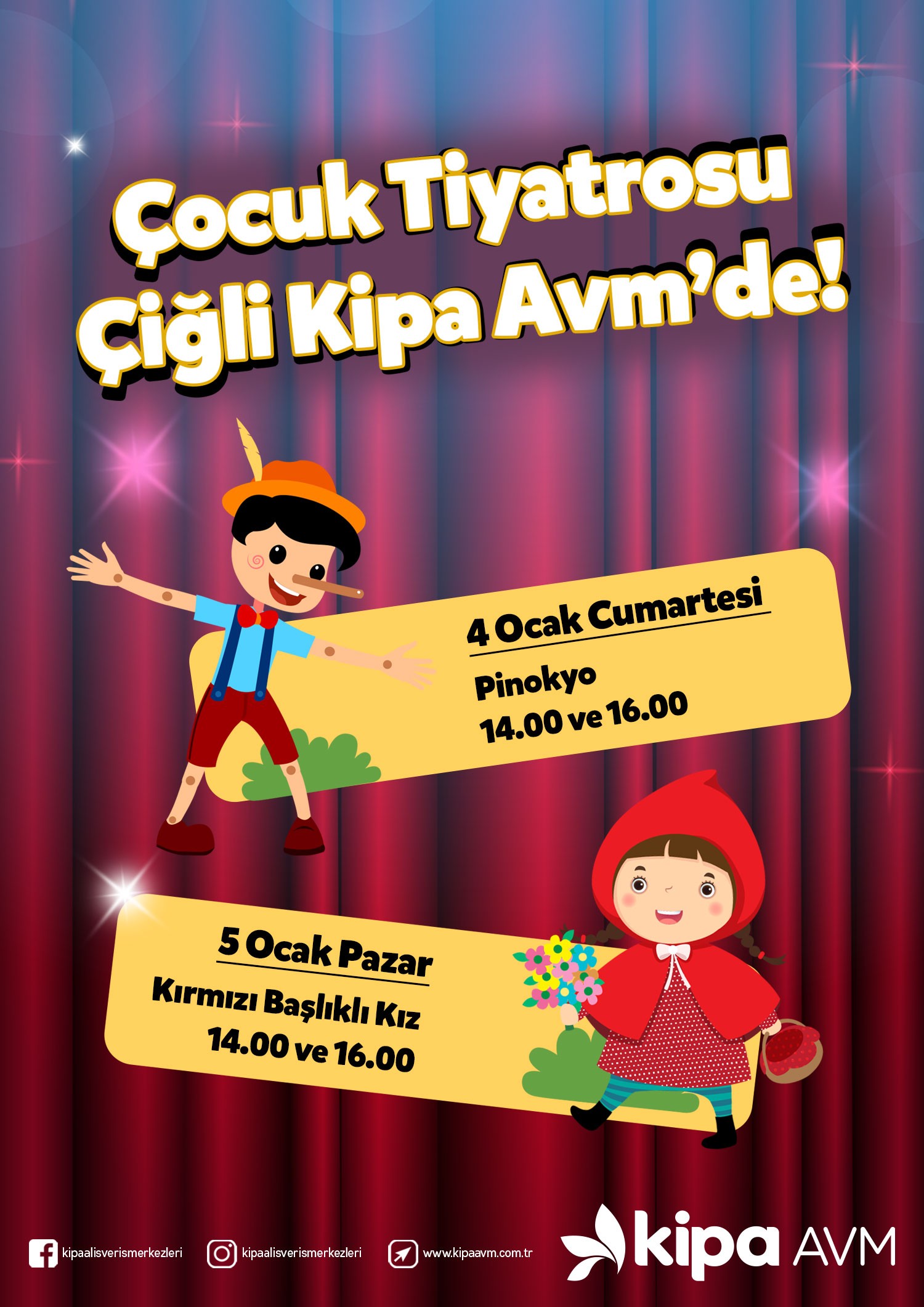 Çocuk Tiyatrosu Çiğli Kipa AVM'de!